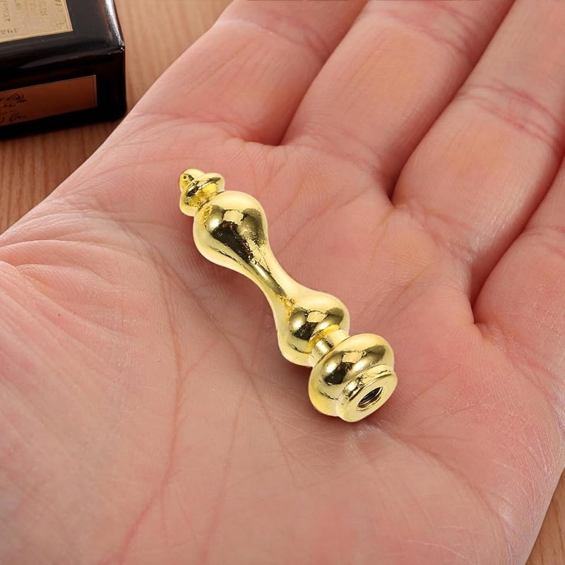 Wionin 10-Pack Golden Glass Railing Connectors – Iron Post Connectors with Screws for Furniture, Wine Cabinets, and Modern Decor | Elegant Design, Easy Installation, Universal Application - Image 2